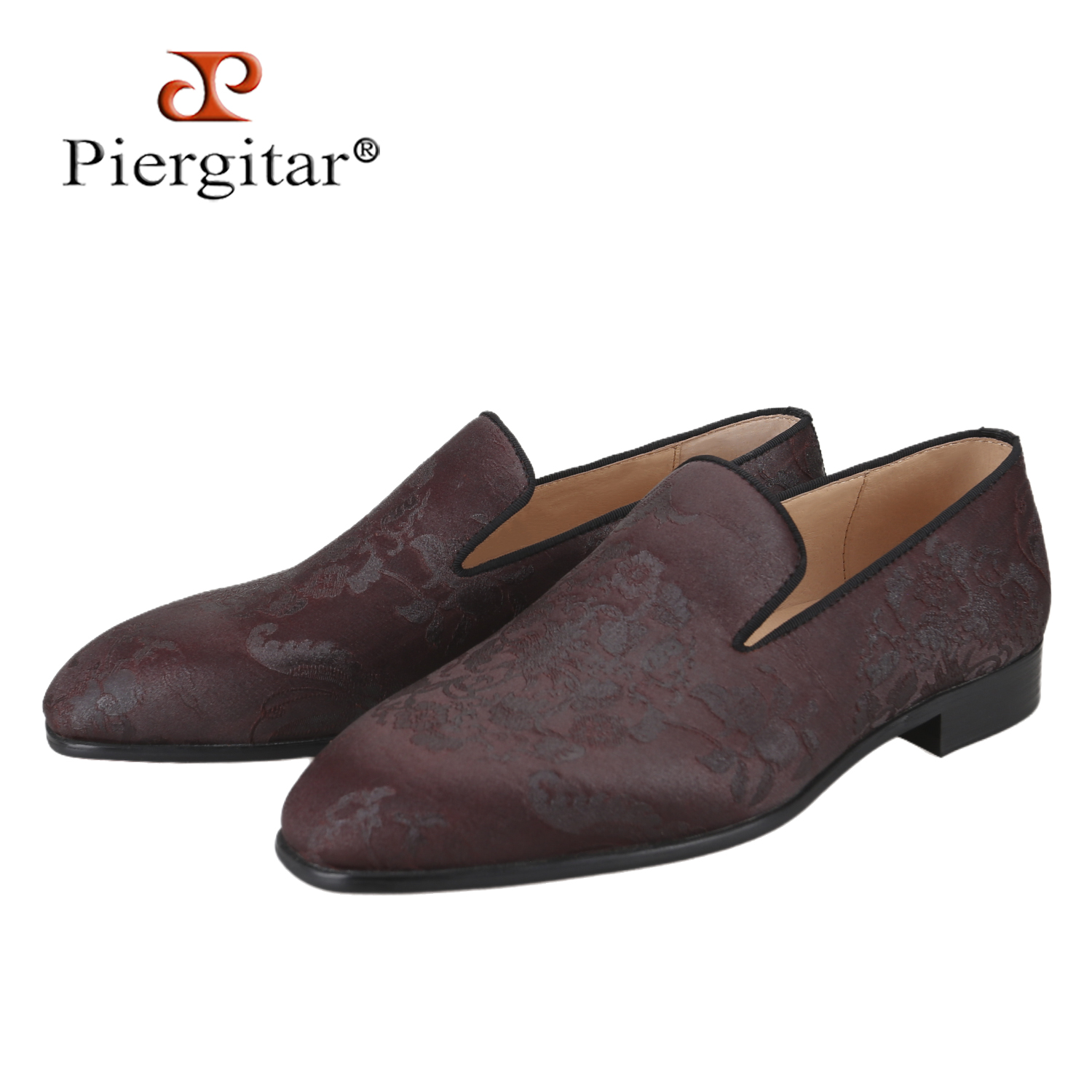 Men'S Formal Wear For A Wedding - Piergitar Dark Brown Handmade Totem Gambiered