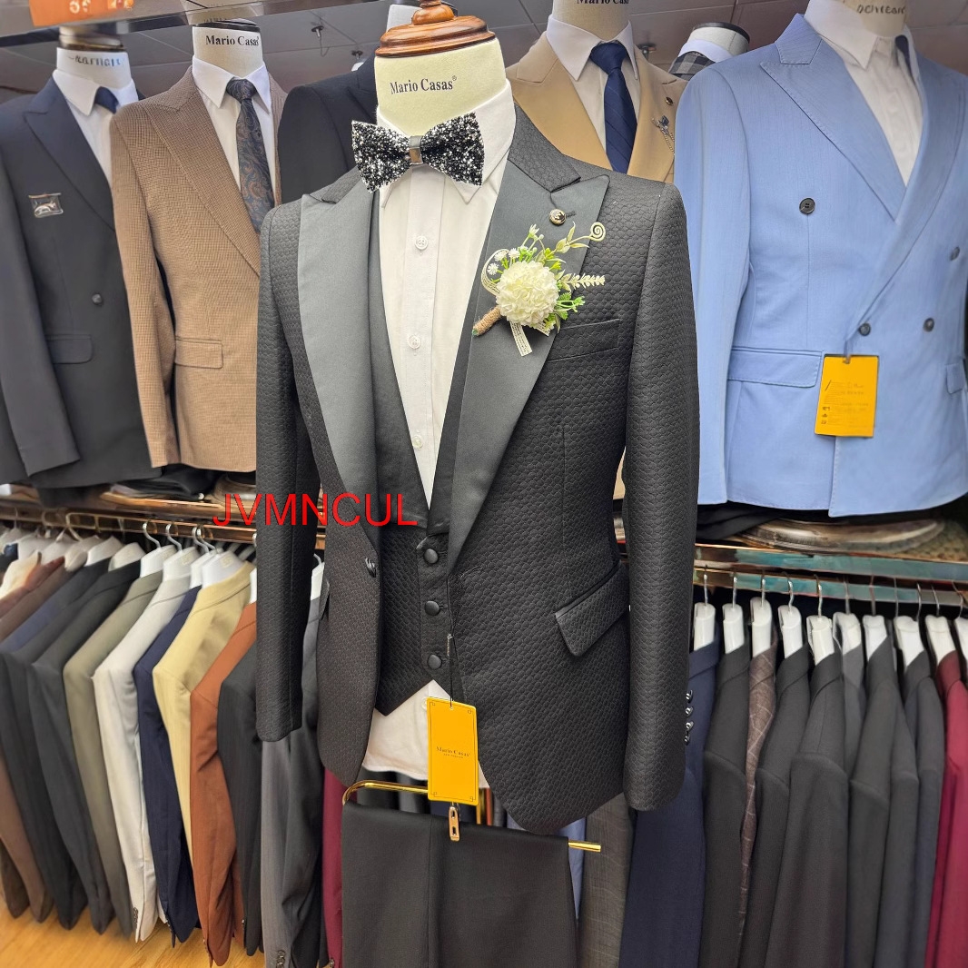 Men's 3 Piece Suit Slim Fit We - Men'S Formal Wear For Reception avaliação e preço