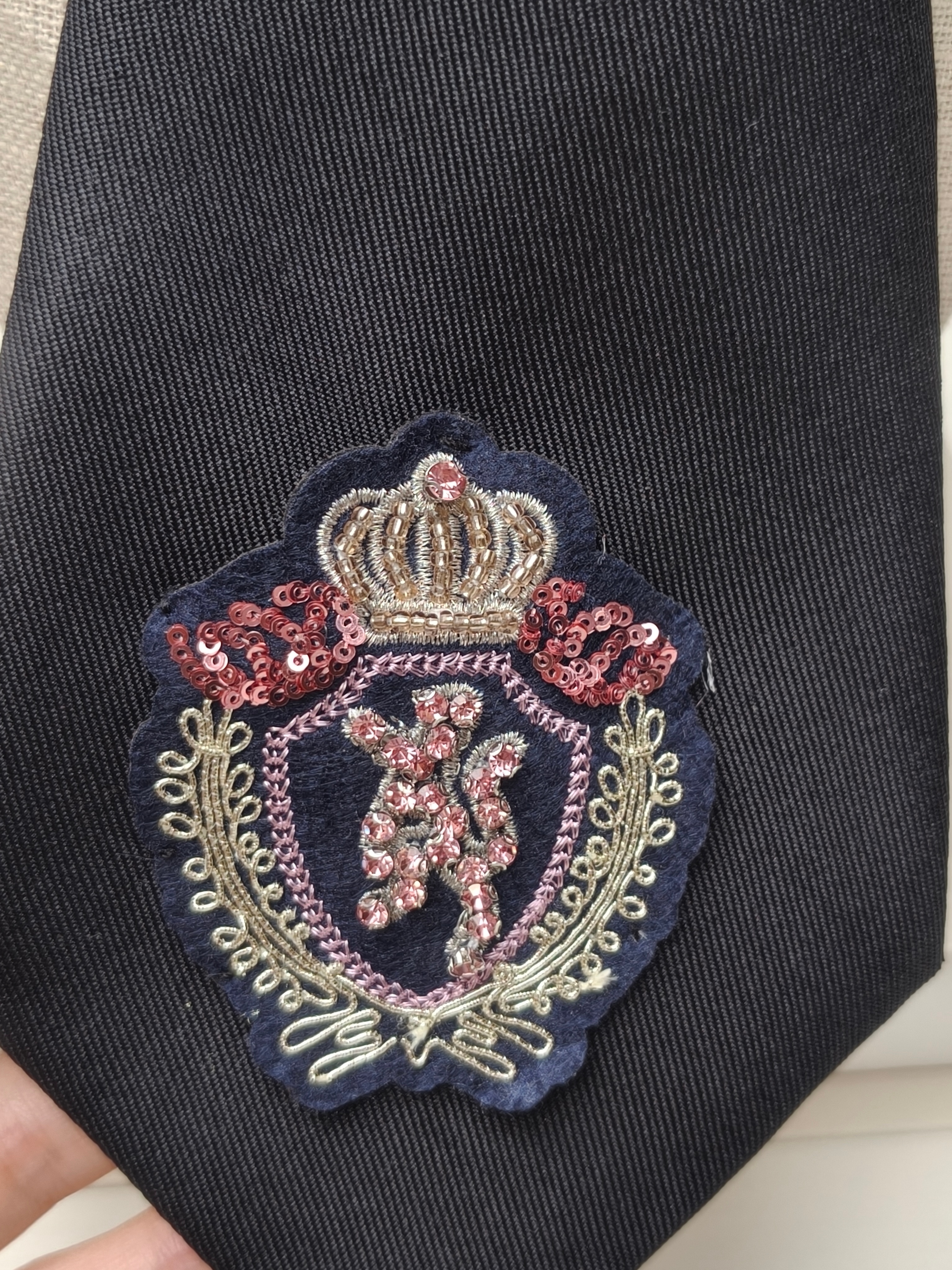 High-End Crown Badge Black Tie - High End Men'S Formal Wear avaliação e preço