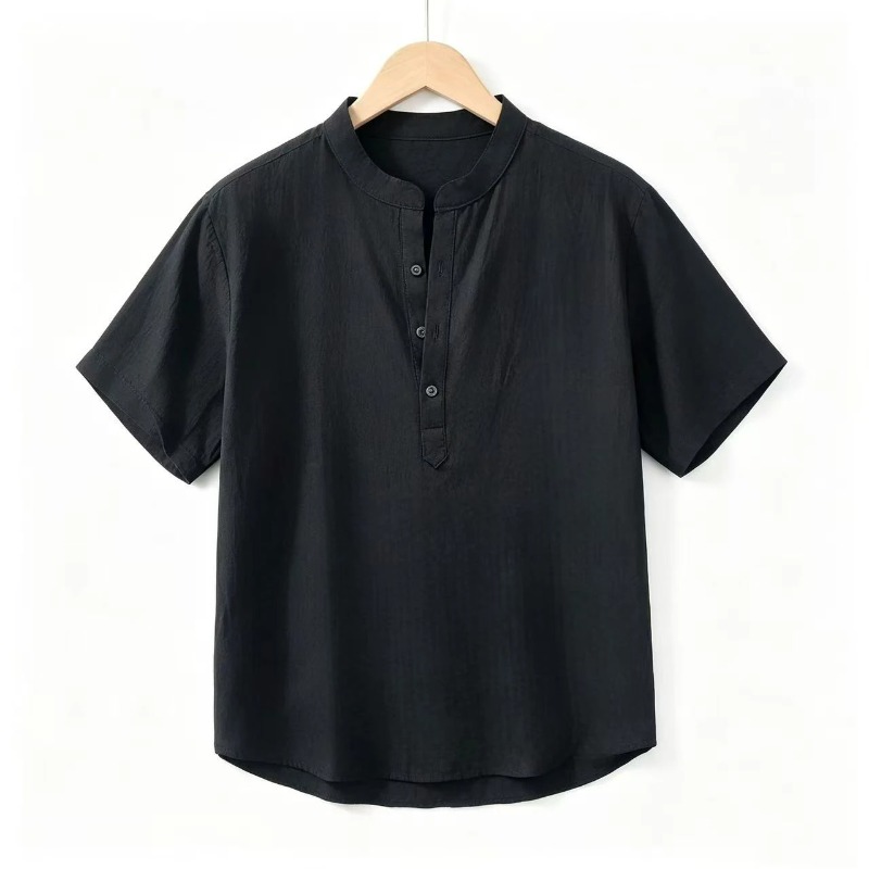 Summer Thin Short-sleeved Shir - Mens Formal avaliação e preço