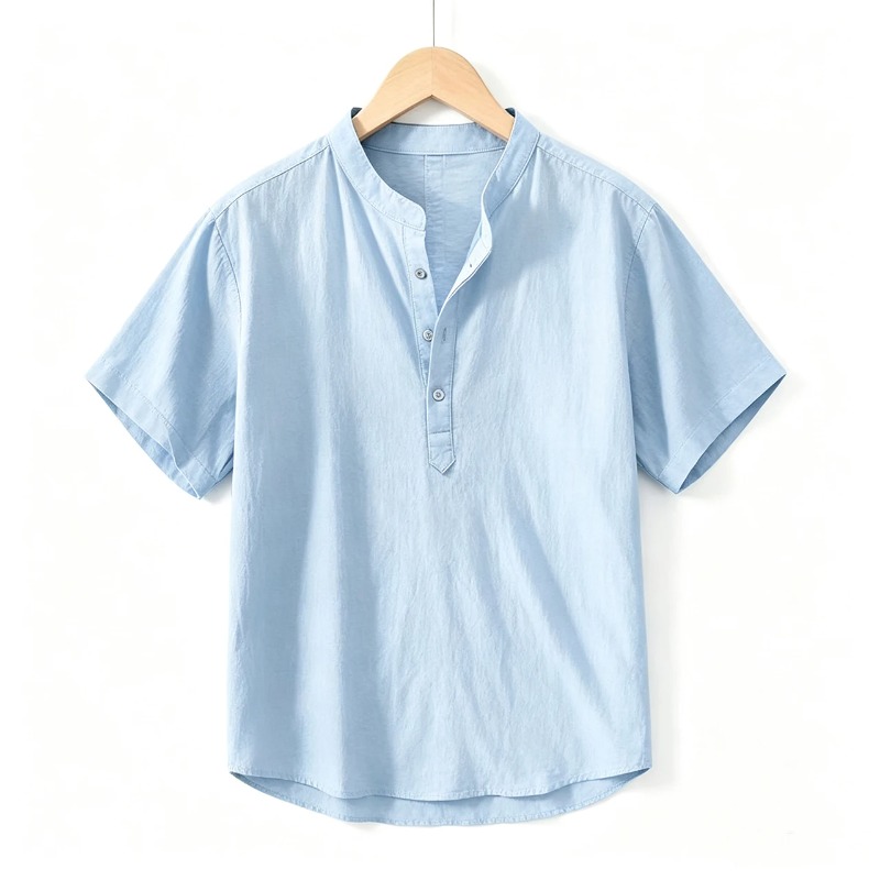 Summer Thin Short-sleeved Shir - Mens Formal avaliação e preço
