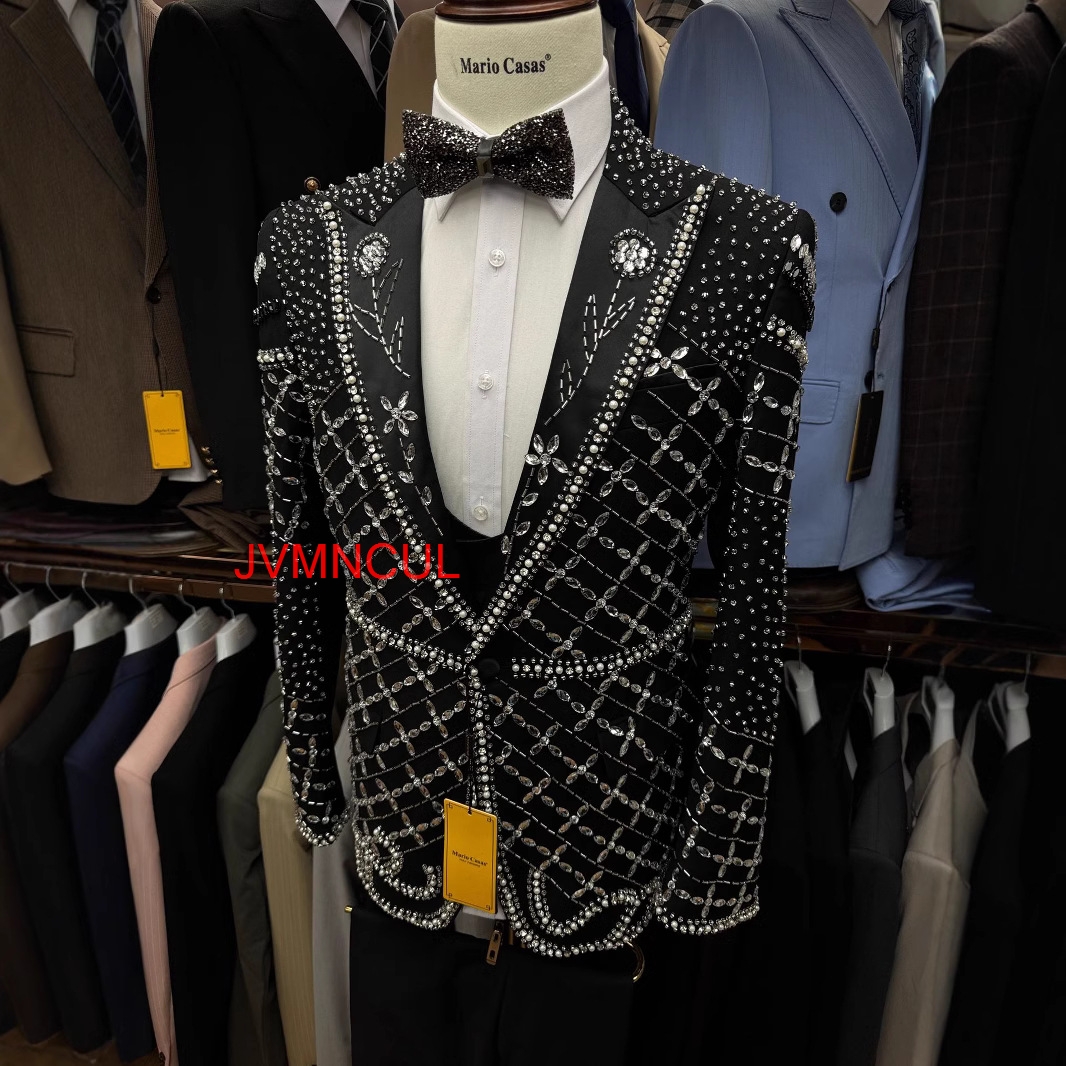 Men's Luxury Embroidered Suit  - Men'S Formal Wear For Reception avaliação e preço