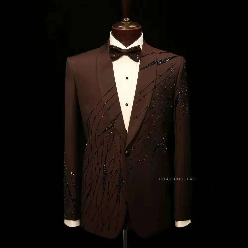 Brown High-End Formal Men Suit - High End Men'S Formal Wear avaliação e preço