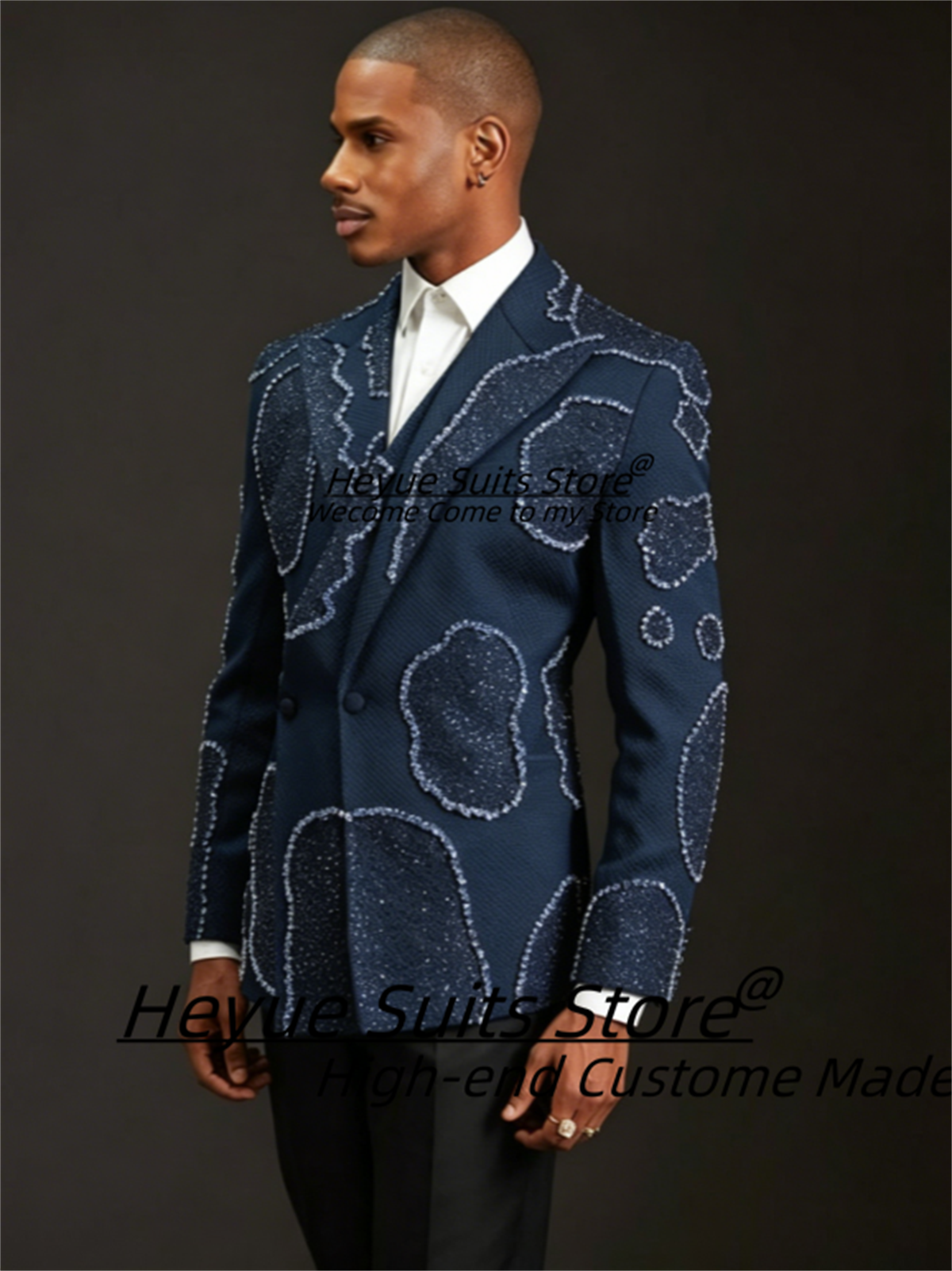 Gorgeous Crystal Embroidery Gr - Men'S Formal Wear For A Wedding avaliação e preço