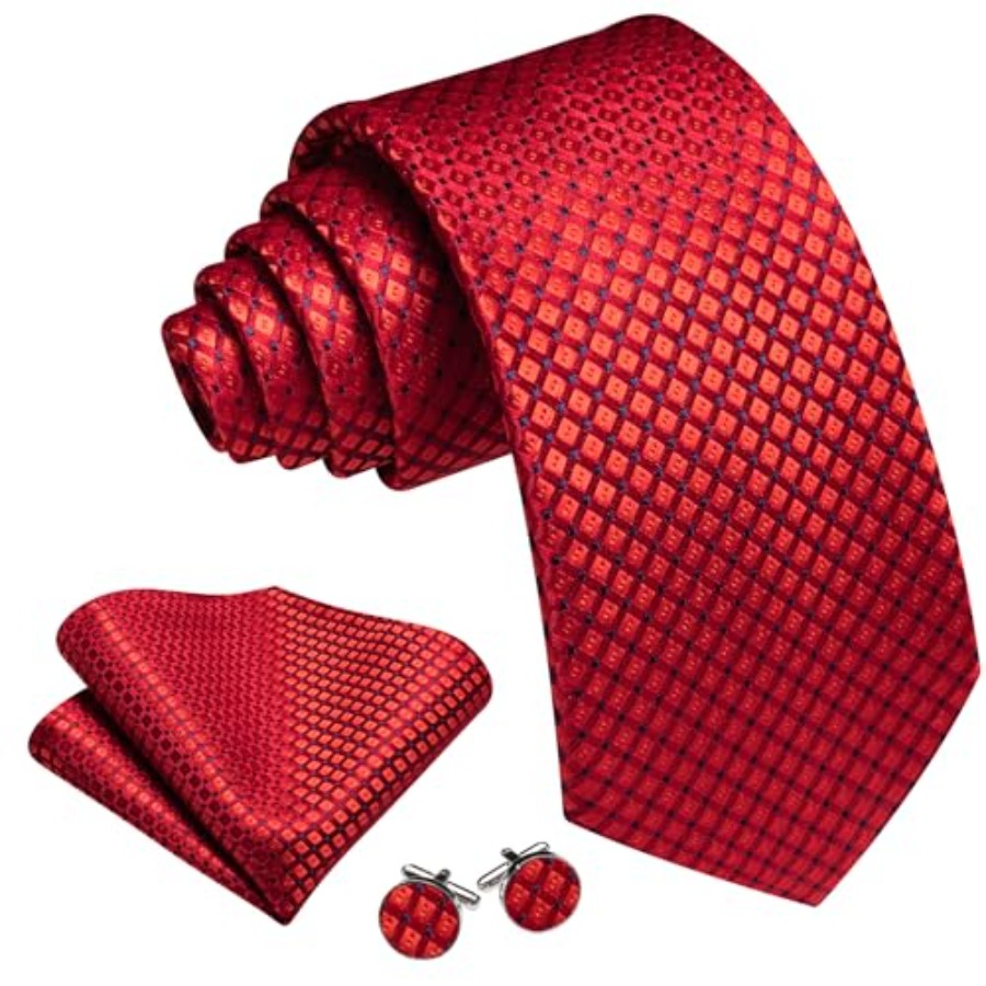Men Plaid/Striped Ties Set Sil - Mens Formal avaliação e preço