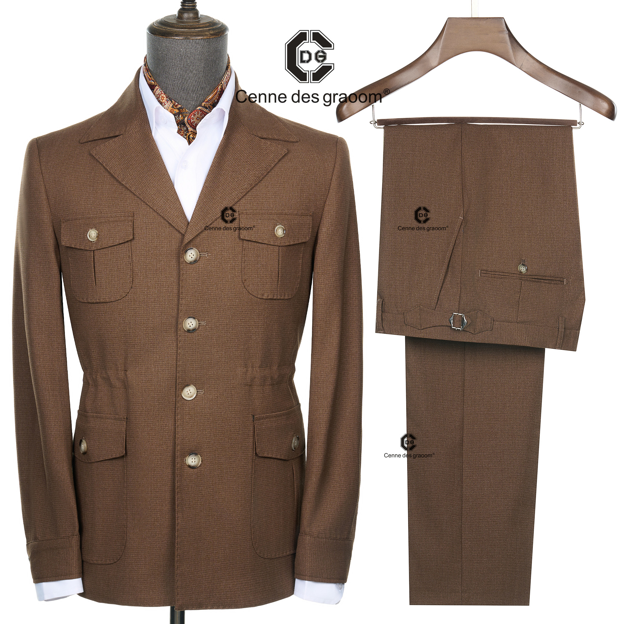 Cenne Des Graoom 2025 New Fash - Men Formal Wear Brown avaliação e preço