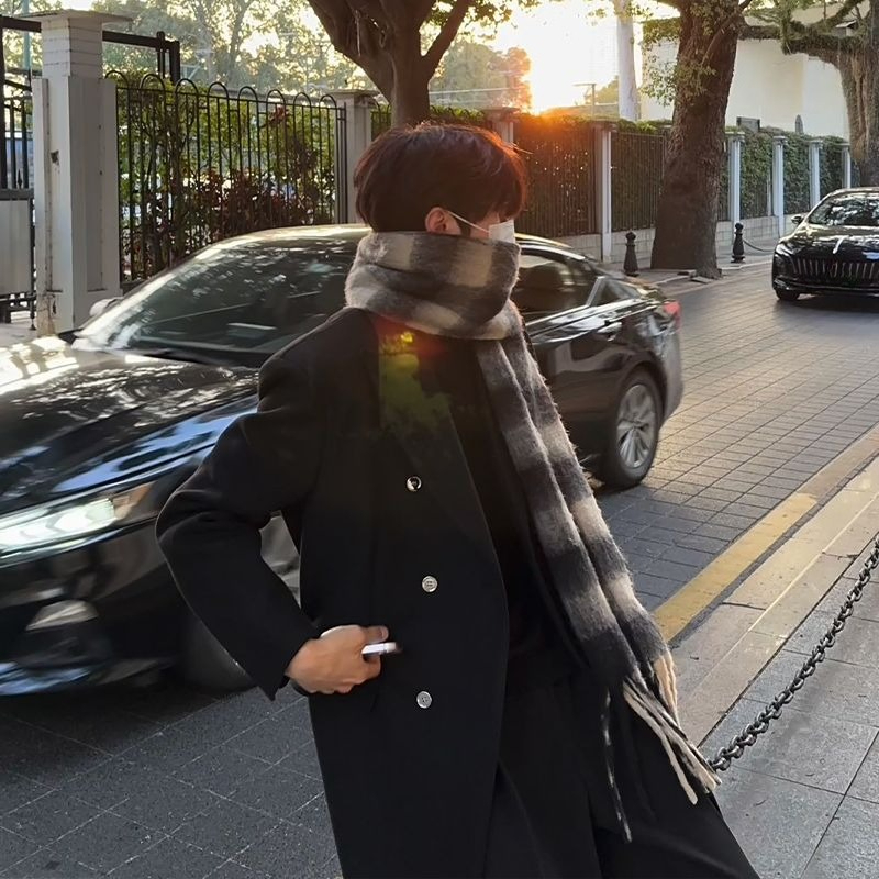 Korean Inspired Men's Wool Ove - High End Men'S Formal Wear avaliação e preço