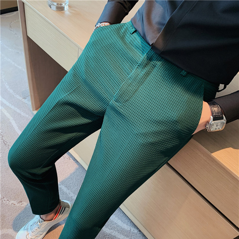 2024 Autumn New Waffle Stretch - Men'S Formal Wear For A Wedding avaliação e preço