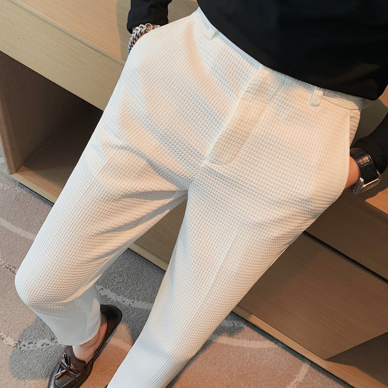 2024 Autumn New Waffle Stretch - Men'S Formal Wear For A Wedding avaliação e preço