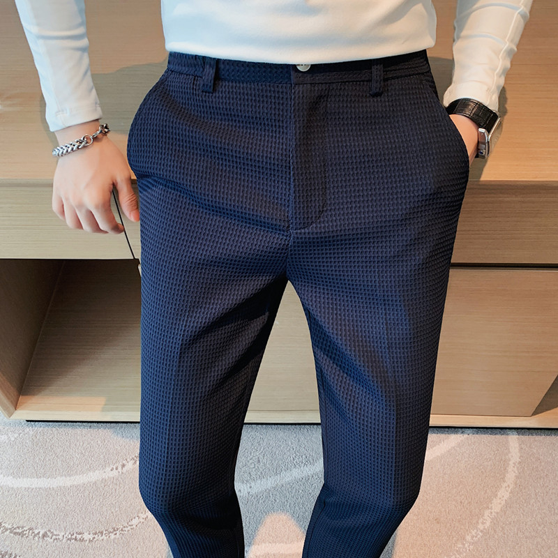 2024 Autumn New Waffle Stretch - Men'S Formal Wear For A Wedding avaliação e preço