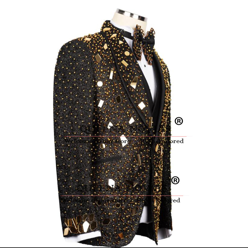 Sparkly Crystals Beading Suit  - Men'S Formal Wear For Reception avaliação e preço