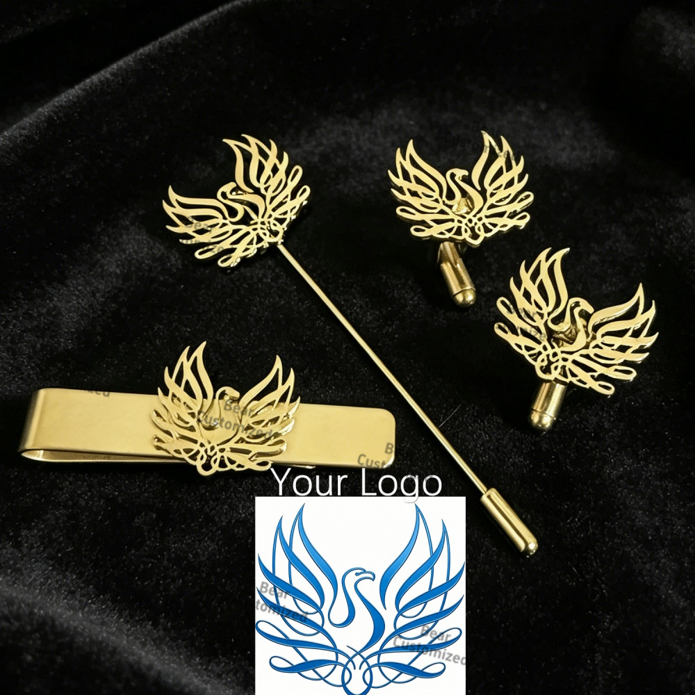 Custom Cufflink Tie Set Bar Pe - Men'S Formal Wear For A Wedding avaliação e preço