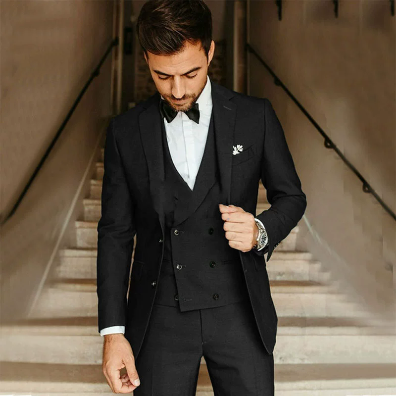 Men's Slim Fit Three-Piece Sui - High End Men'S Formal Wear avaliação e preço