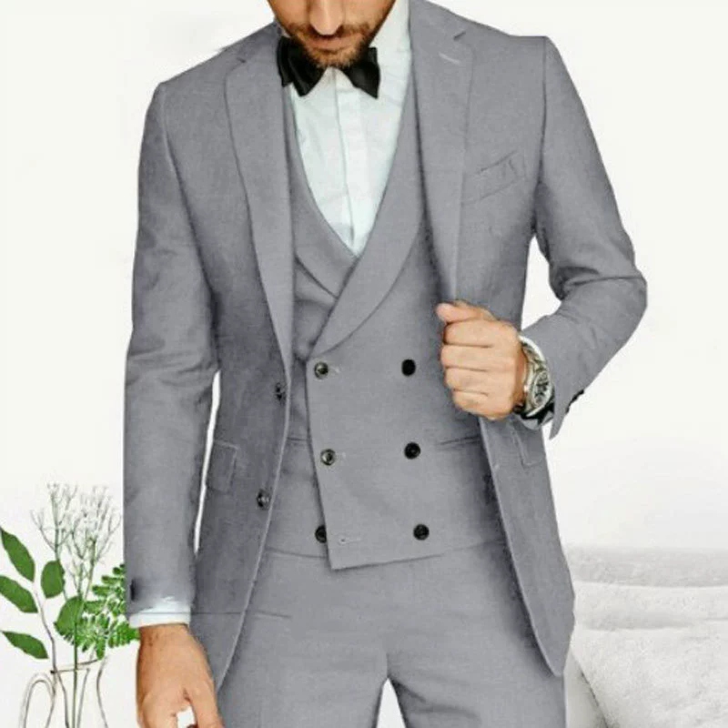 Men's Slim Fit Three-Piece Sui - High End Men'S Formal Wear avaliação e preço