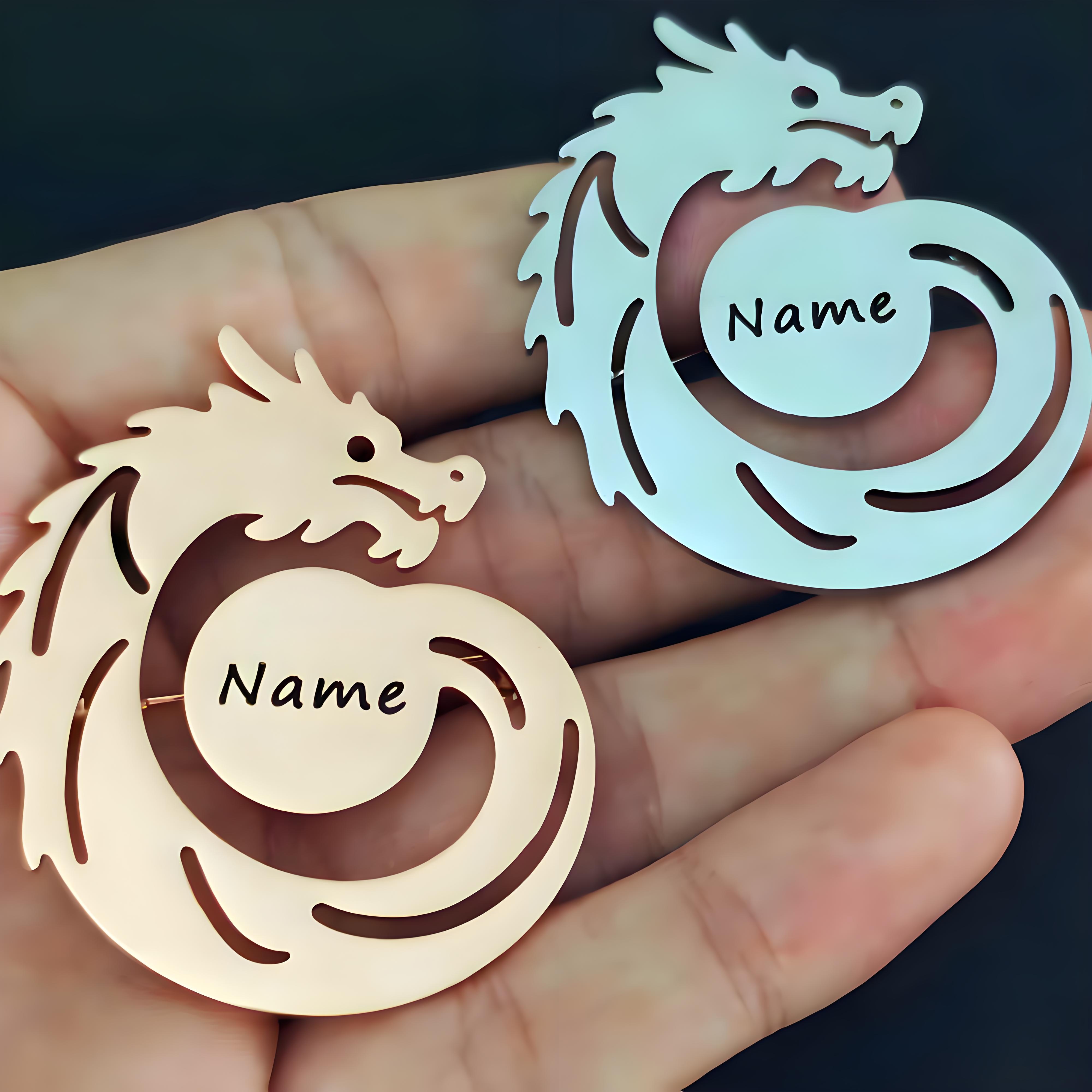 Custom Name Dragon Brooch, Per - Men'S Formal Ethnic Wear avaliação e preço