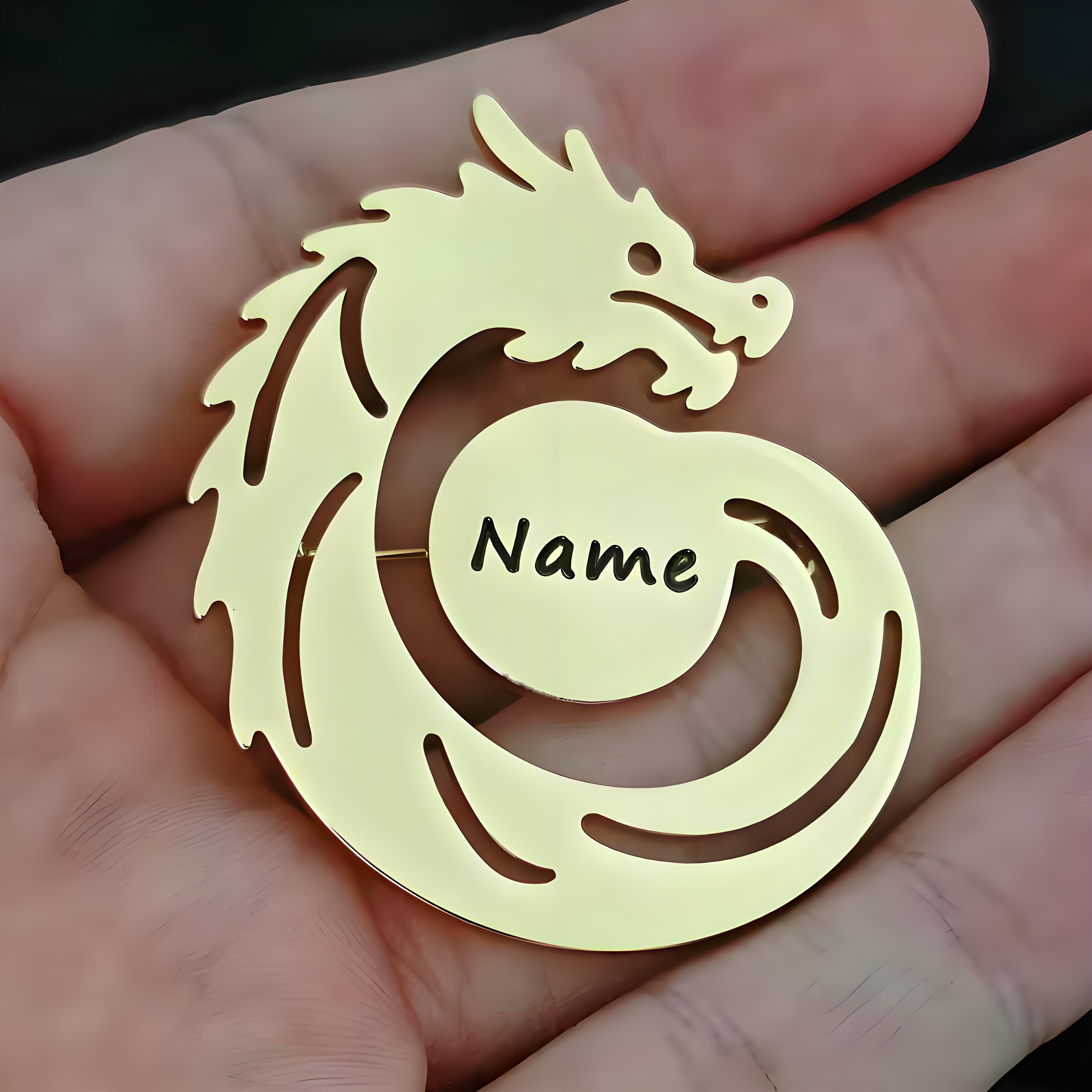 Custom Name Dragon Brooch, Per - Men'S Formal Ethnic Wear avaliação e preço