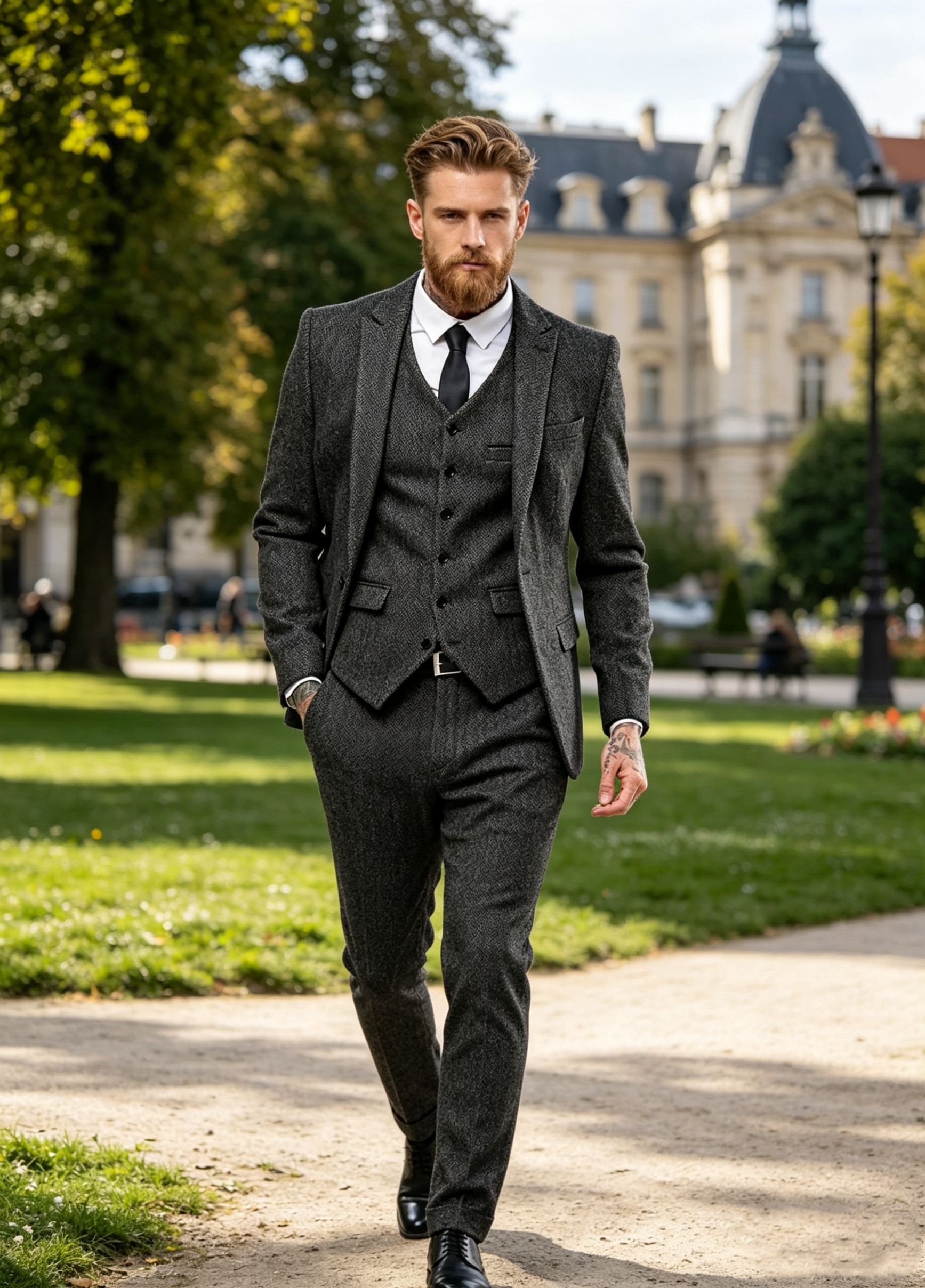 Dark Brown Wool Tweed Winter S - Men'S Formal Wear For A Wedding avaliação e preço