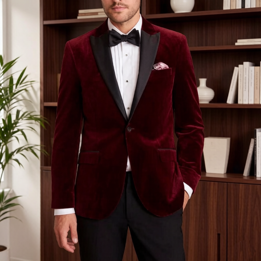 Velvet Formal Suits for Men Sl - Men'S Formal Wear For Reception avaliação e preço