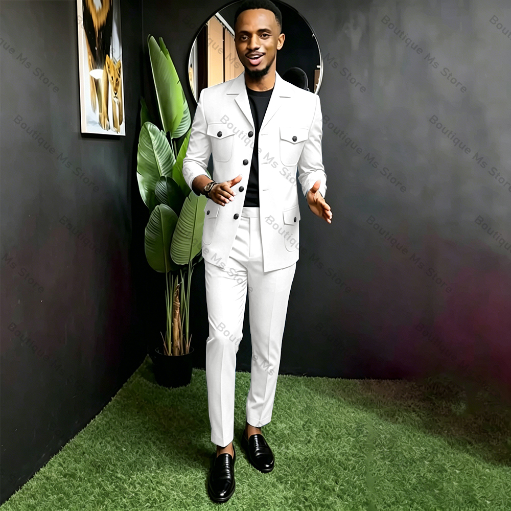 Men Safari Suit Two Piece Set  - Men Formal Wear Outfits avaliação e preço