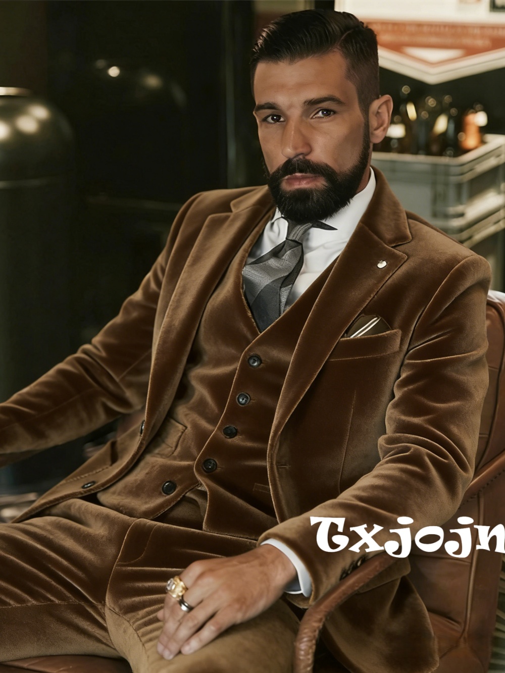 Men's Velvet Suits 3 Pieces Da - Men Formal Wear Outfits avaliação e preço