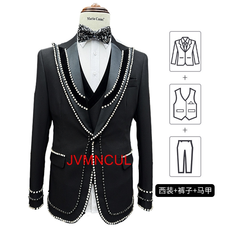 Men's Fashion 3 Piece Suit Sli - Men'S Formal Wear For Reception avaliação e preço