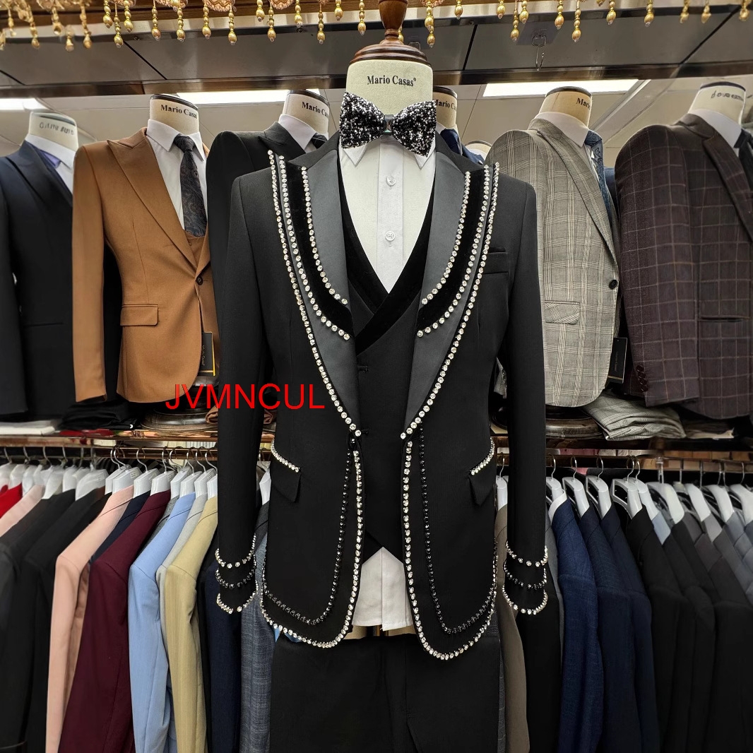 Men's Fashion 3 Piece Suit Sli - Men'S Formal Wear For Reception avaliação e preço