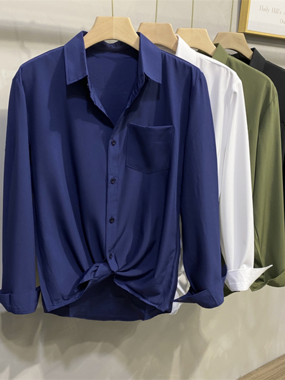 White Long Sleeve Shirt Jacket - High End Men'S Formal Wear avaliação e preço