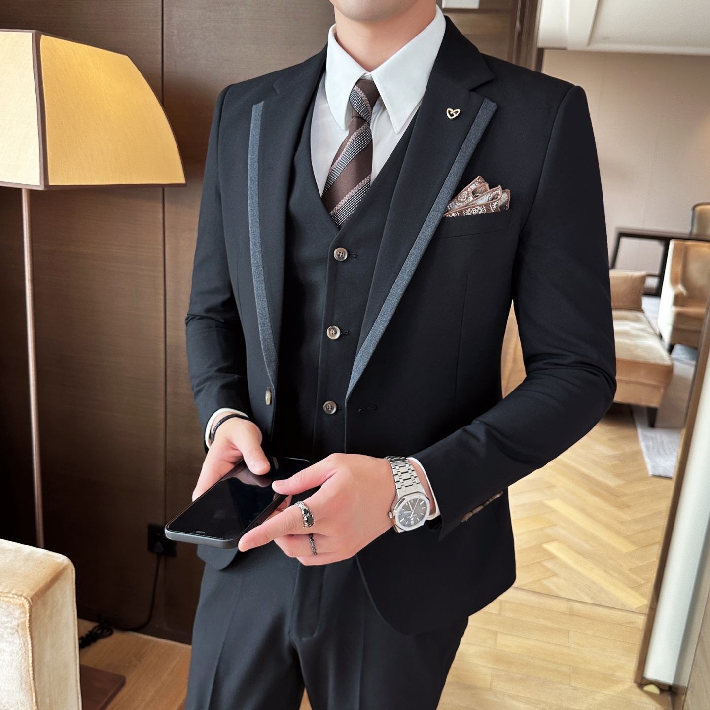 High-end autumn men's suit set - High End Men'S Formal Wear avaliação e preço