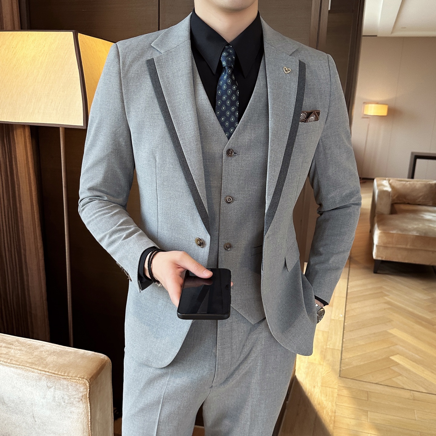 High-end autumn men's suit set - High End Men'S Formal Wear avaliação e preço