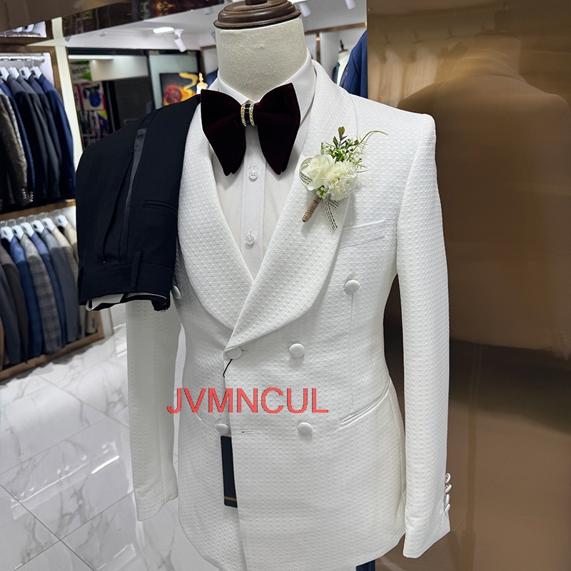 Men's Jacquard 3 Piece Suit Ta - Men'S Formal Wear For Reception avaliação e preço
