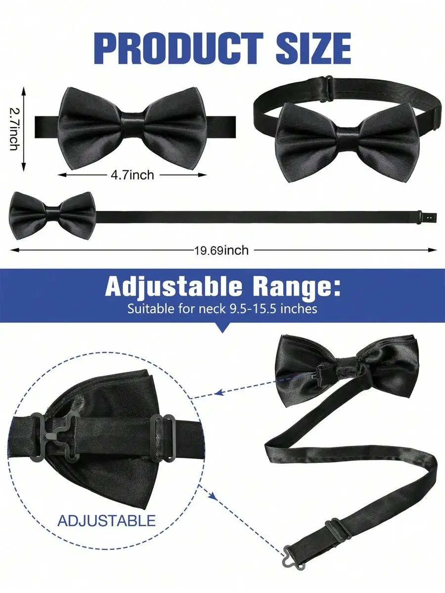 Mens Solid Color Satin Pre-Tie - Mens Formal avaliação e preço