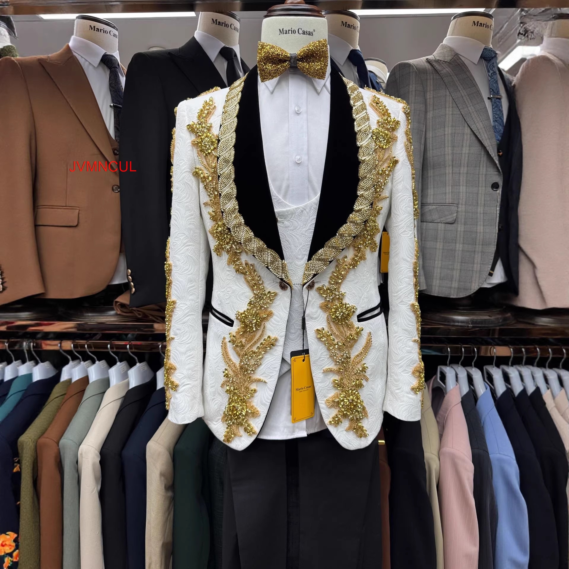 Men's Luxury Handmade 3 Piece  - Men'S Formal Wear For Reception avaliação e preço