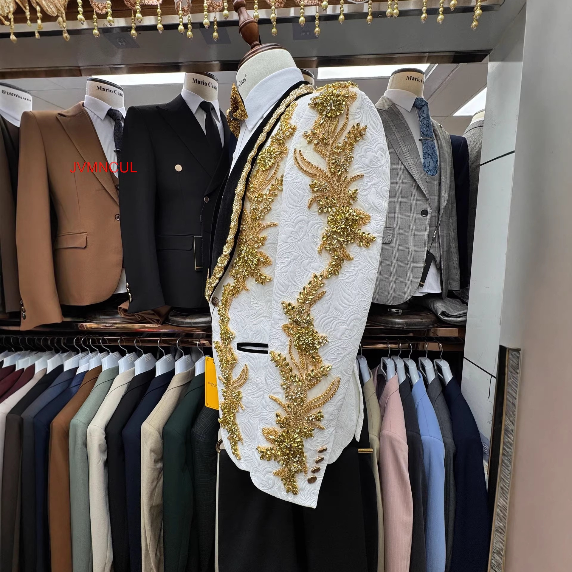 Men's Luxury Handmade 3 Piece  - Men'S Formal Wear For Reception avaliação e preço