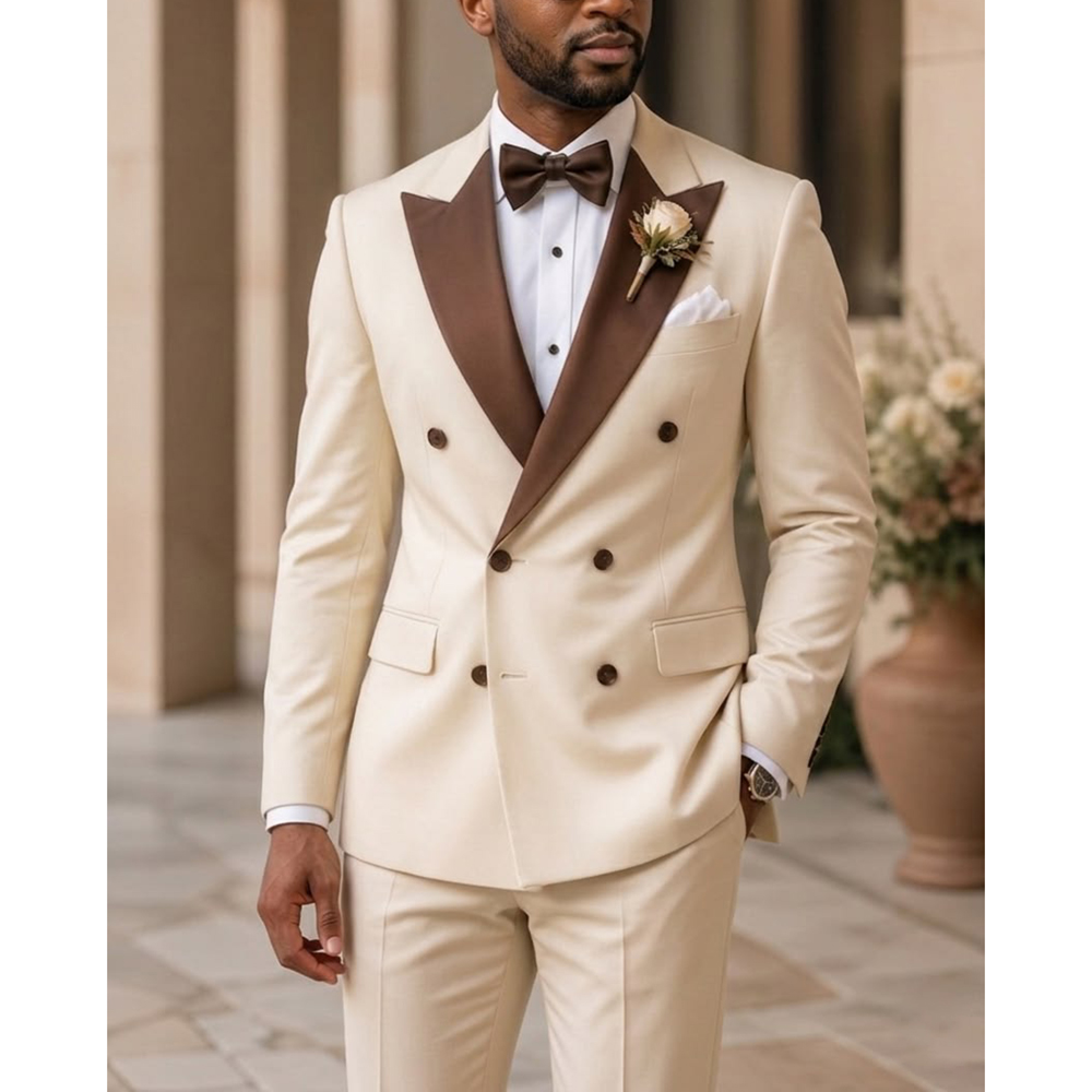 Men Double Breasted Tuxedo Sui - Men Formal Wear Outfits avaliação e preço