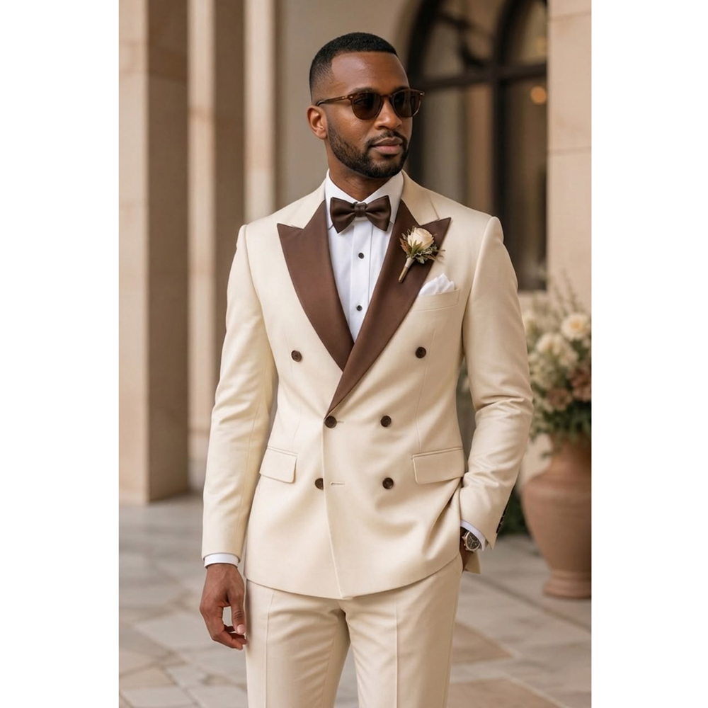 Men Double Breasted Tuxedo Sui - Men Formal Wear Outfits avaliação e preço
